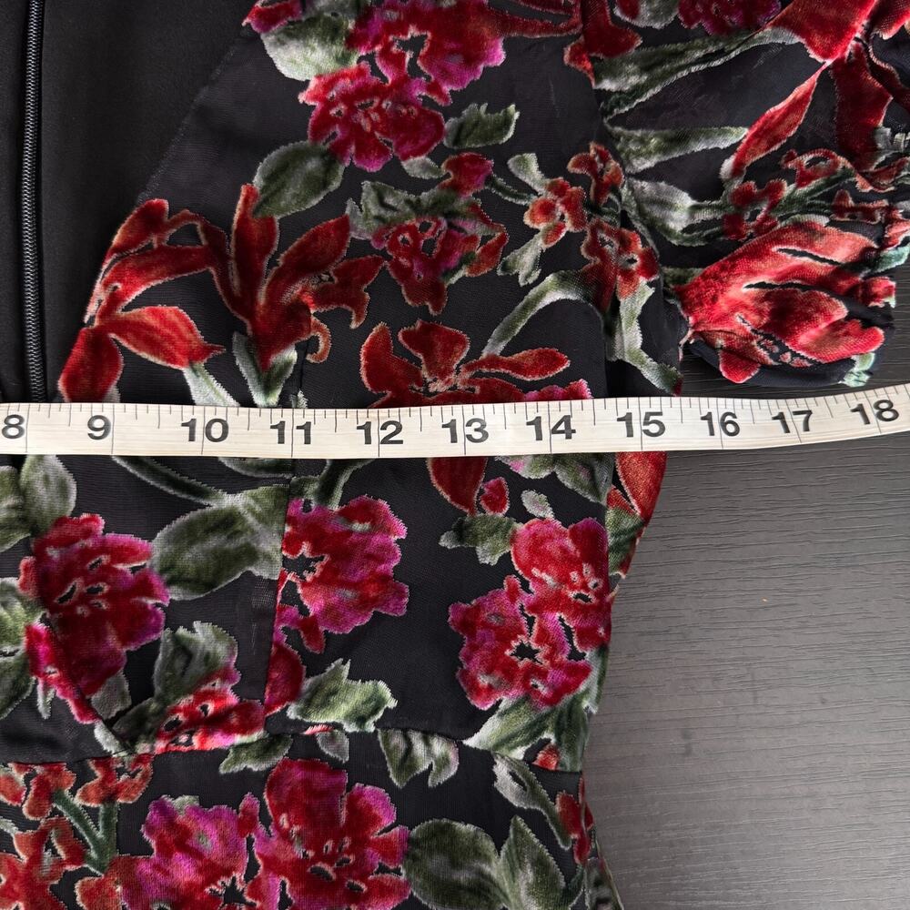 House of Harlow Revolve Dress Womens XS Talita Velvet Floral Romantic Event - Picture 9 of 11